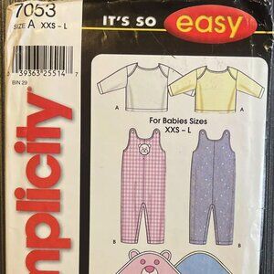 Simplicity 7053 Infant Romper & Blanket Sewing Pattern